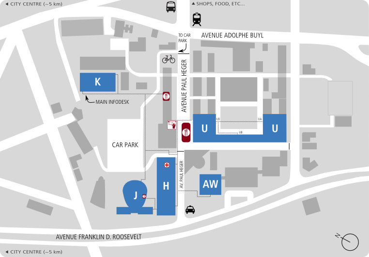 ULB Solbosch Campus map