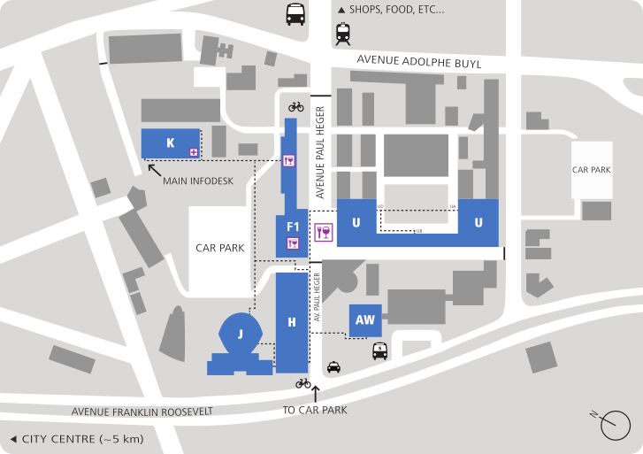 ULB Solbosch Campus map: Location of FOSDEM